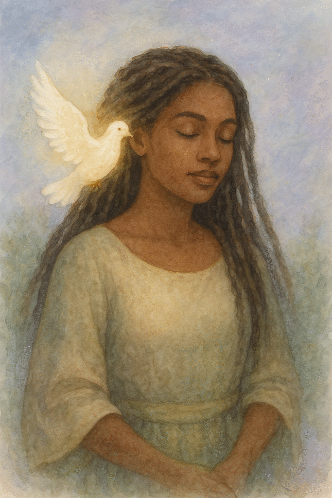 selah with dove